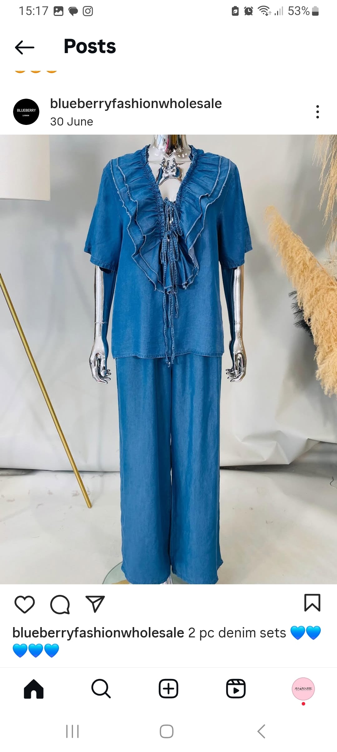 Denim coord set