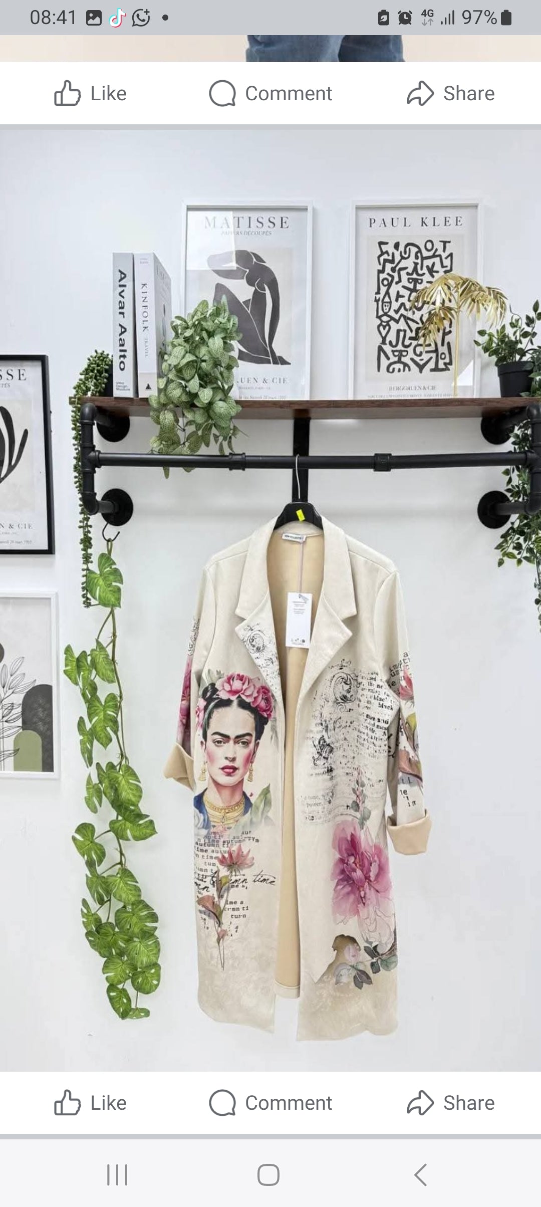 Print shacket