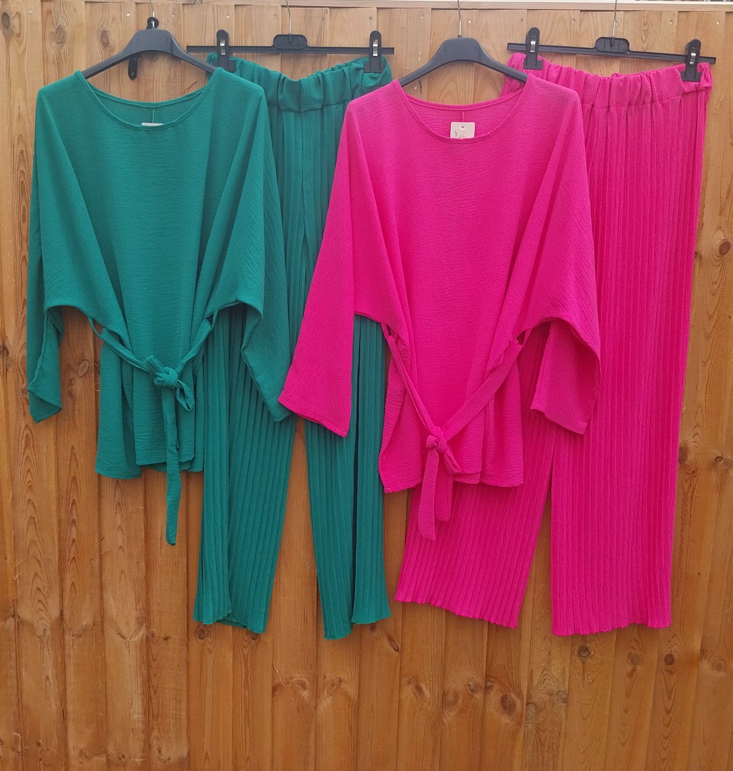 Pleated trouser coord set