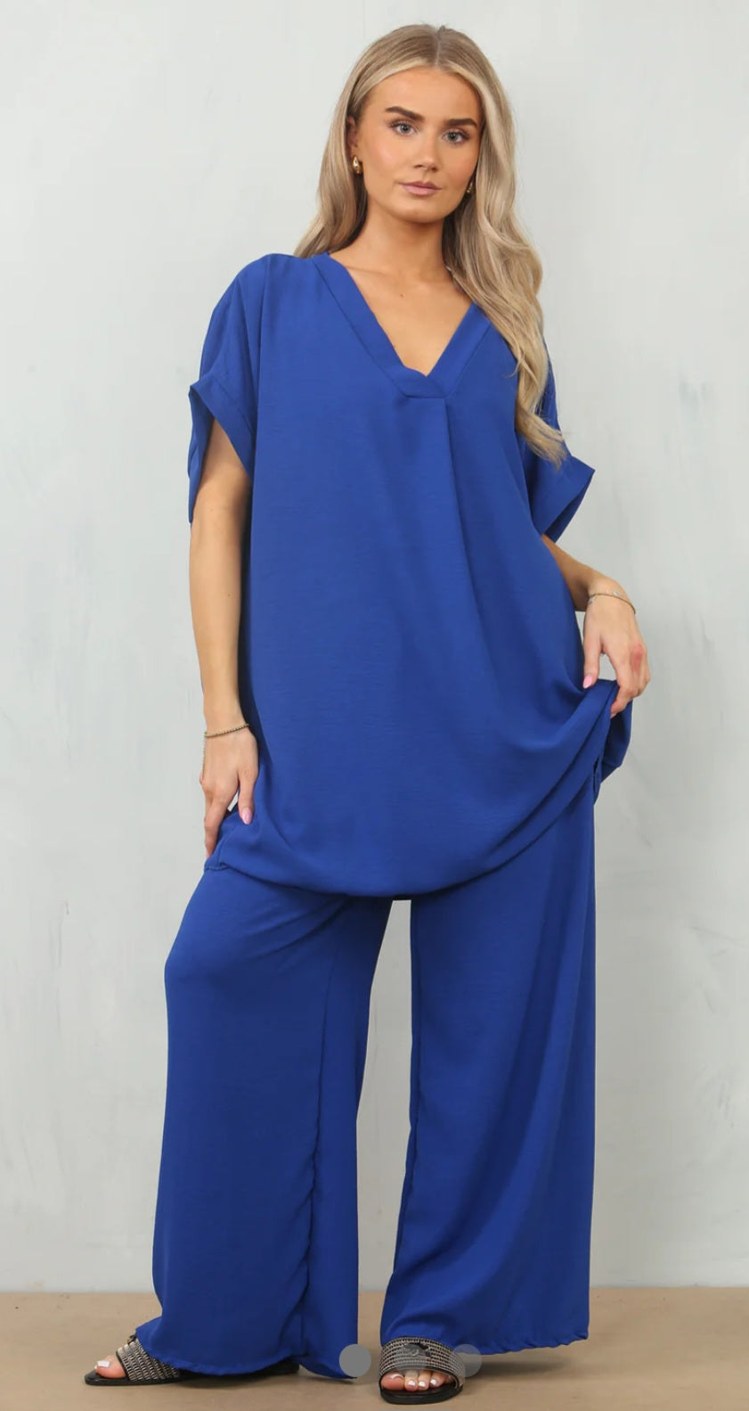 V neck summer coord set