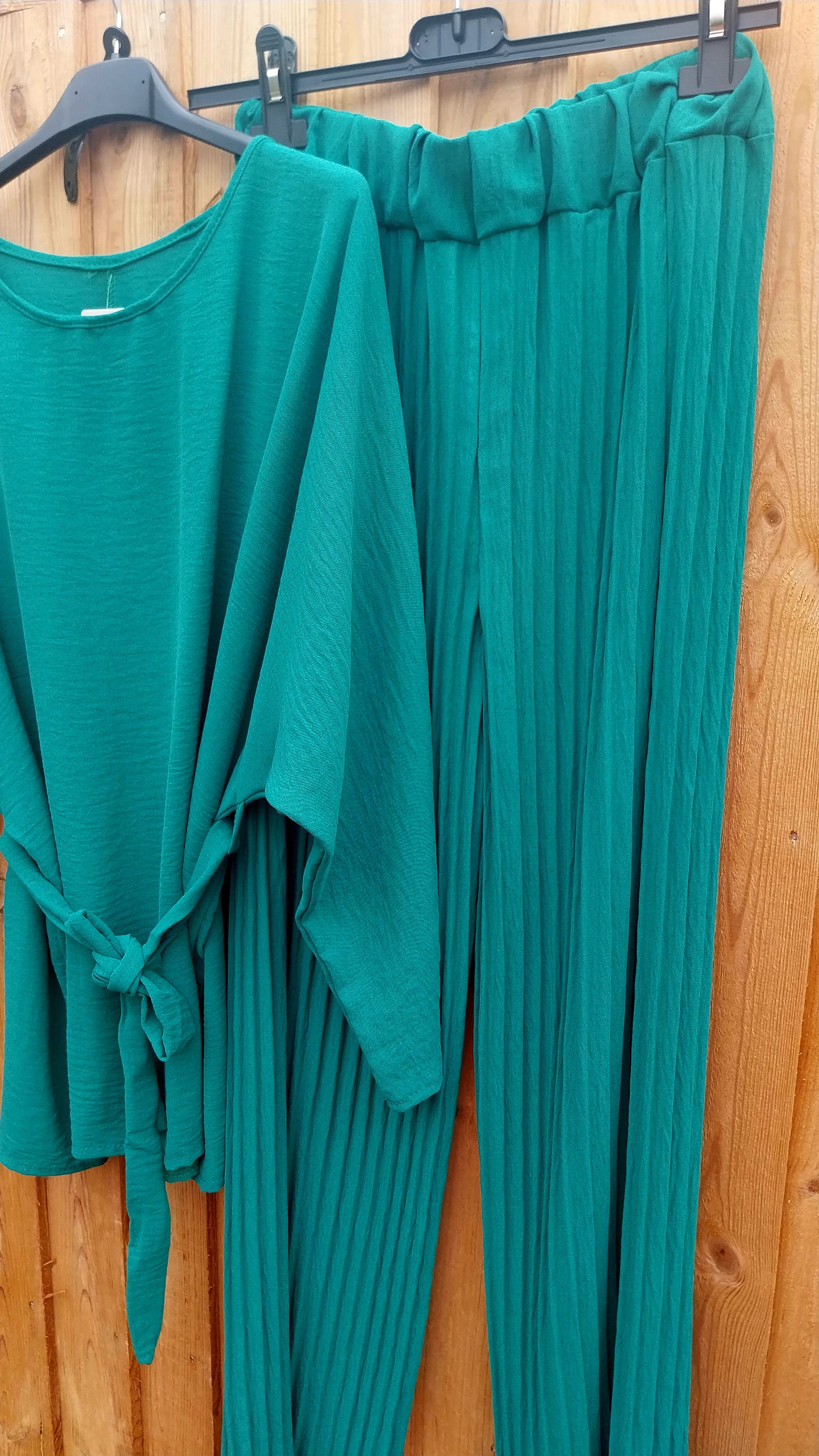 Pleated trouser coord set