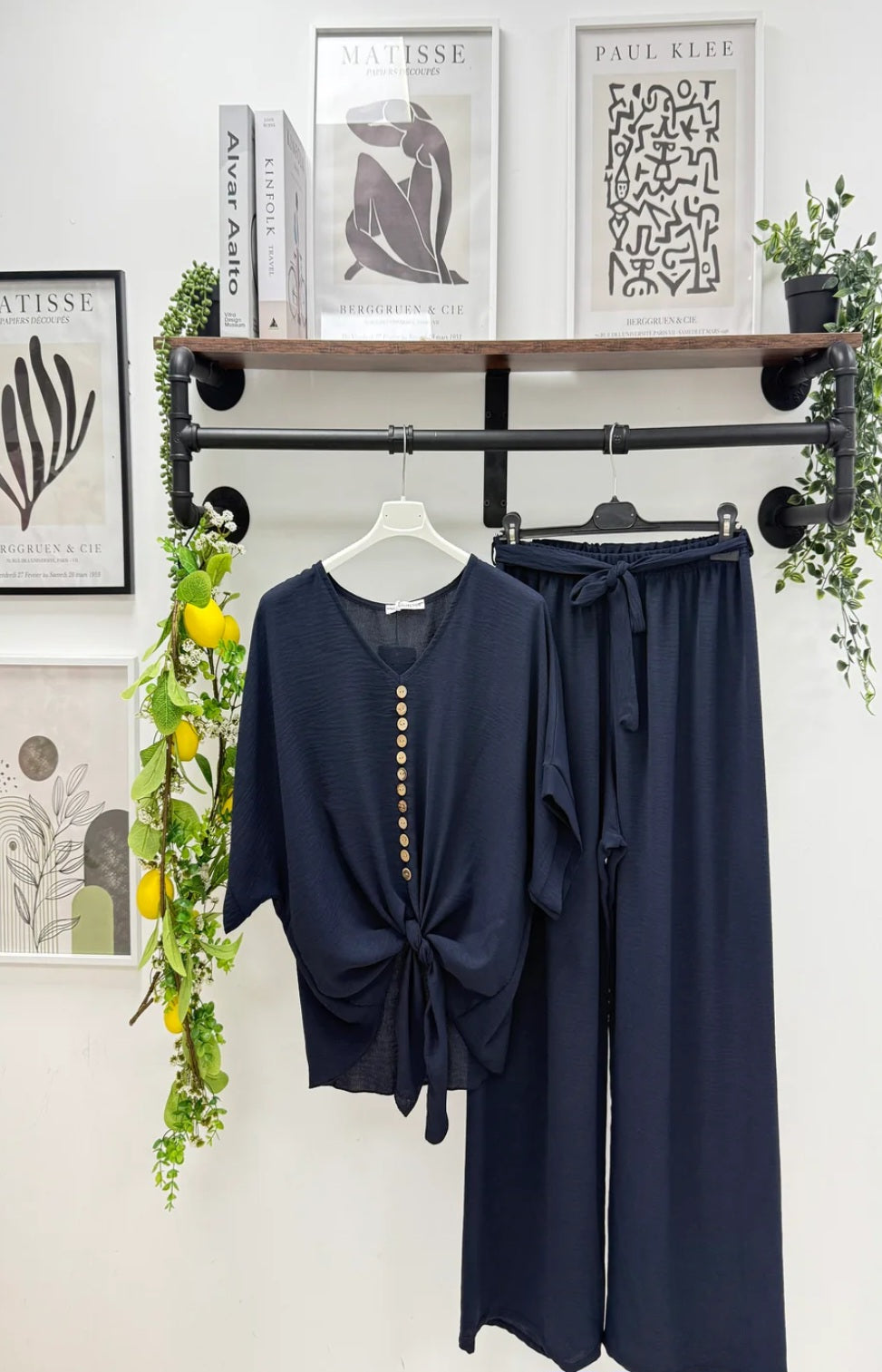 Tie front coord set