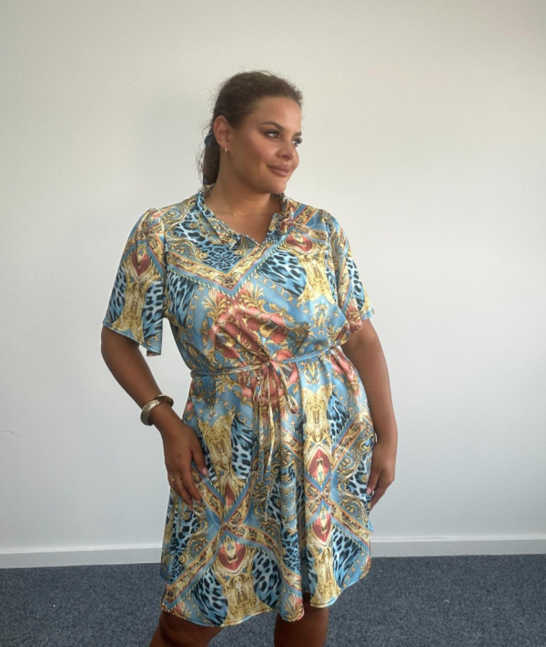 Curve print dresses