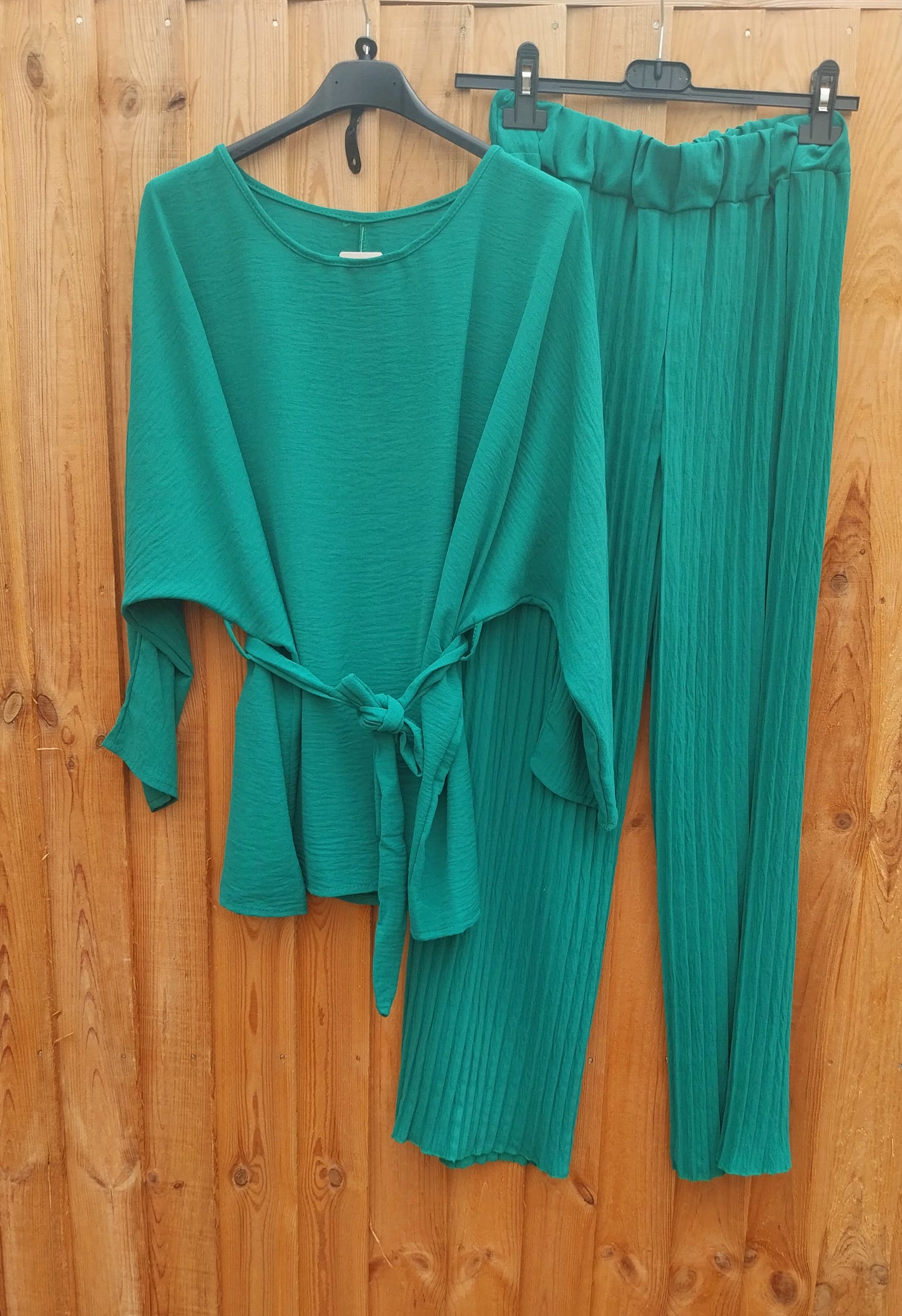 Pleated trouser coord set