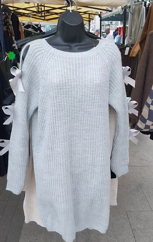 Cold shoulder jumper dress