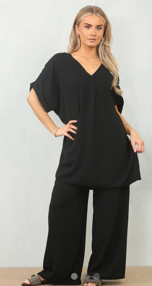 V neck summer coord set