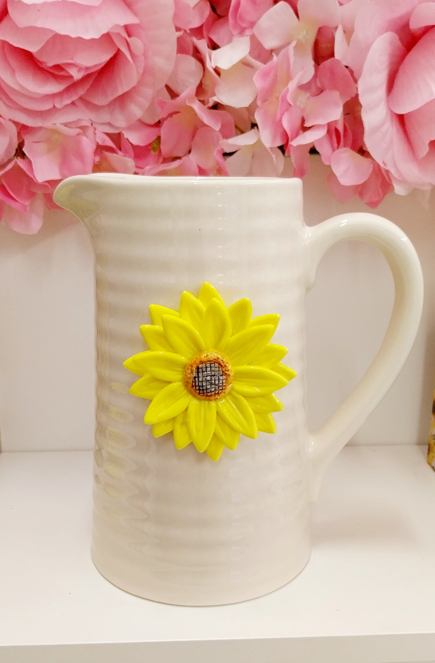 Sunflower ceramic jug