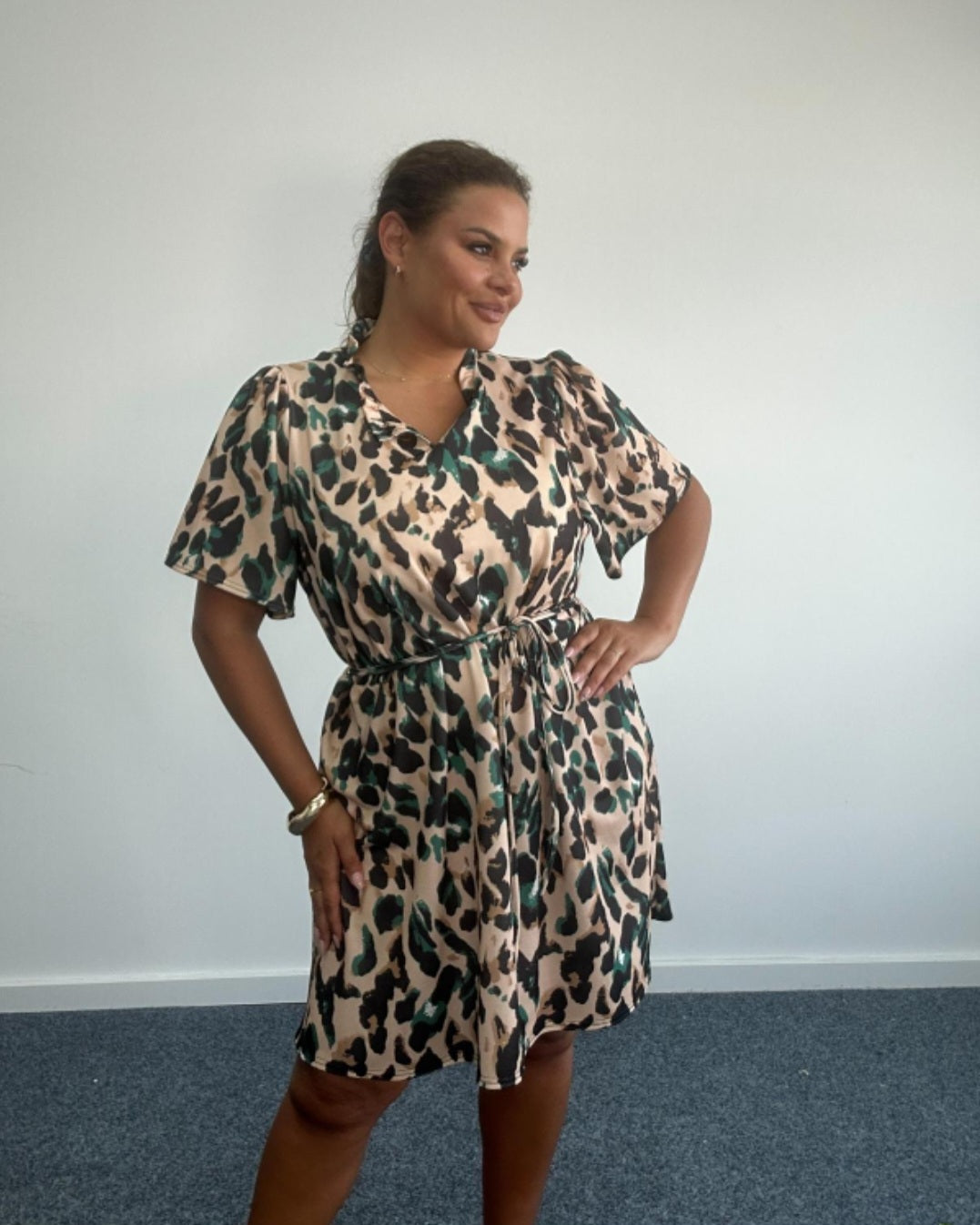 Curve print dresses