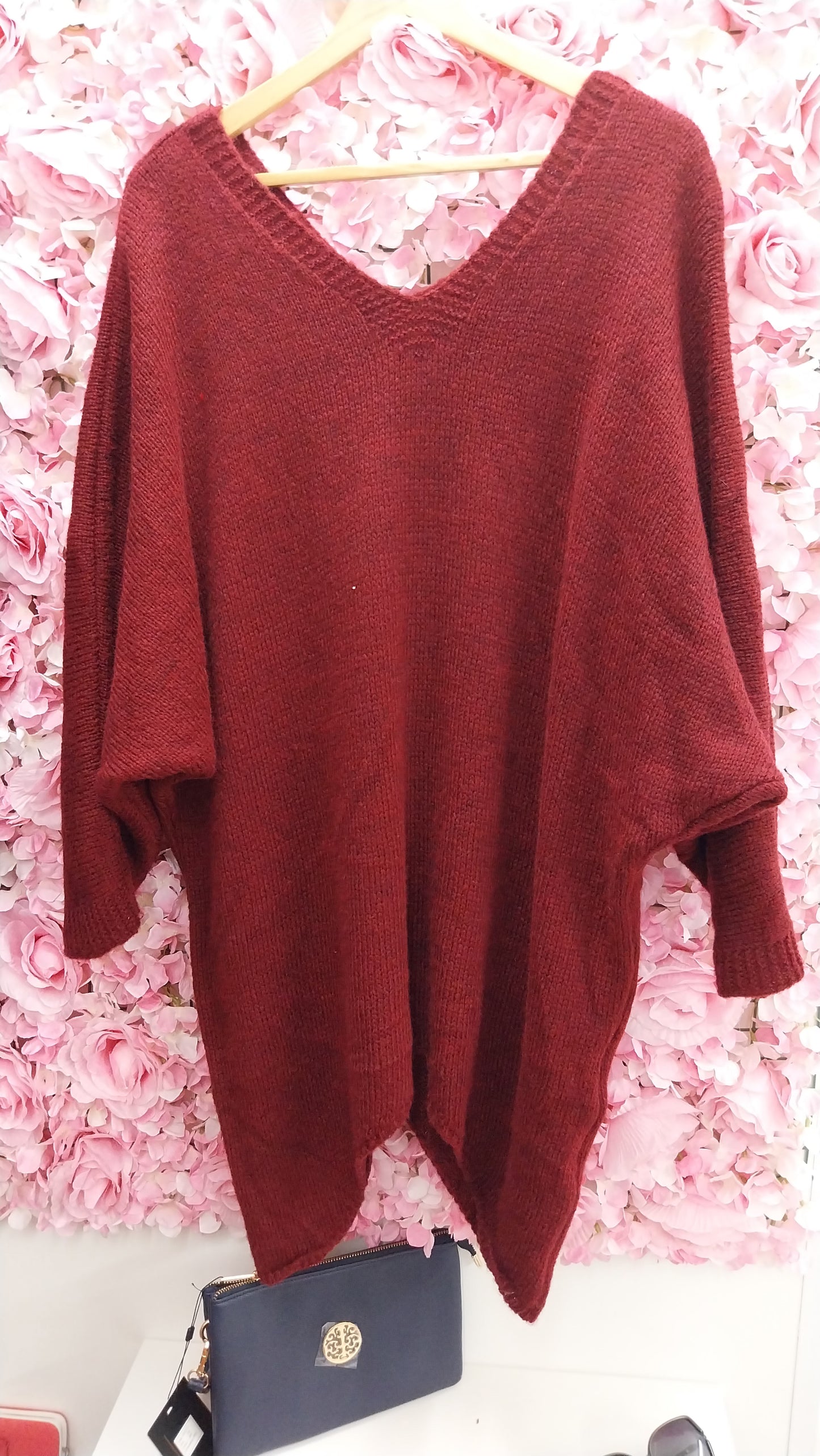 V neck slouch jumper