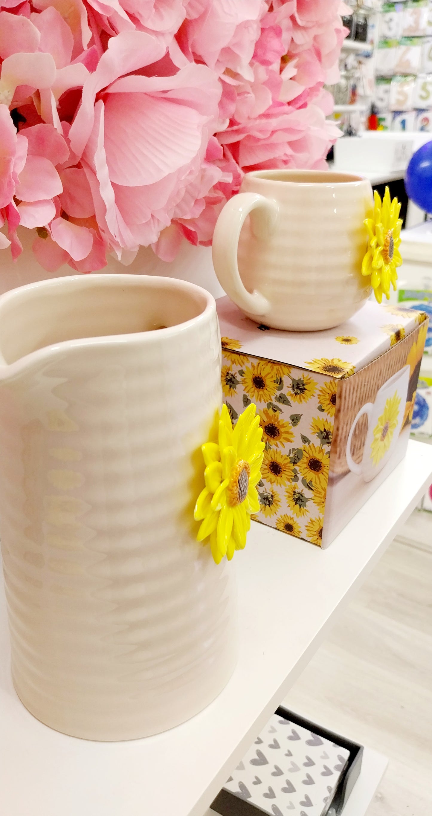 Sunflower ceramic jug