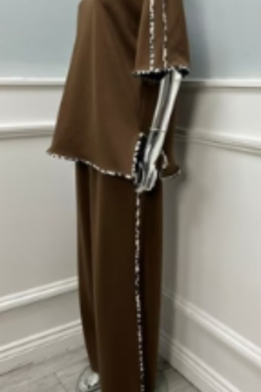 Leopard trim coord set