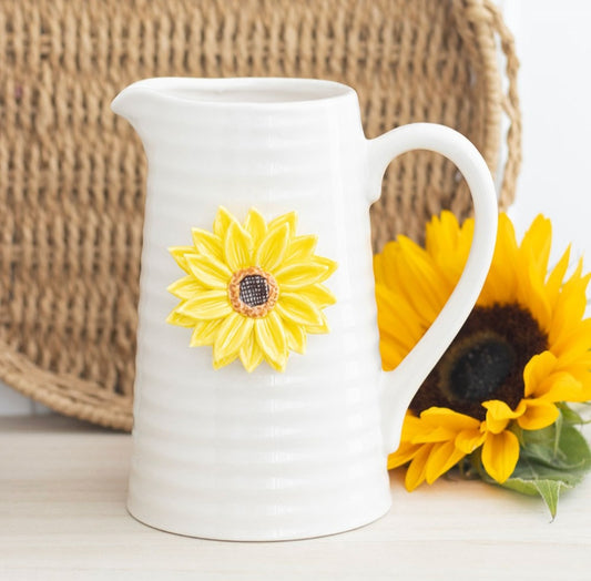 Sunflower ceramic jug