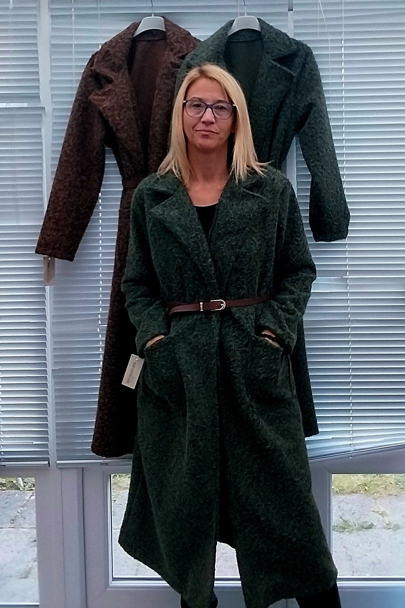 BOUCLE BELTED  COAT