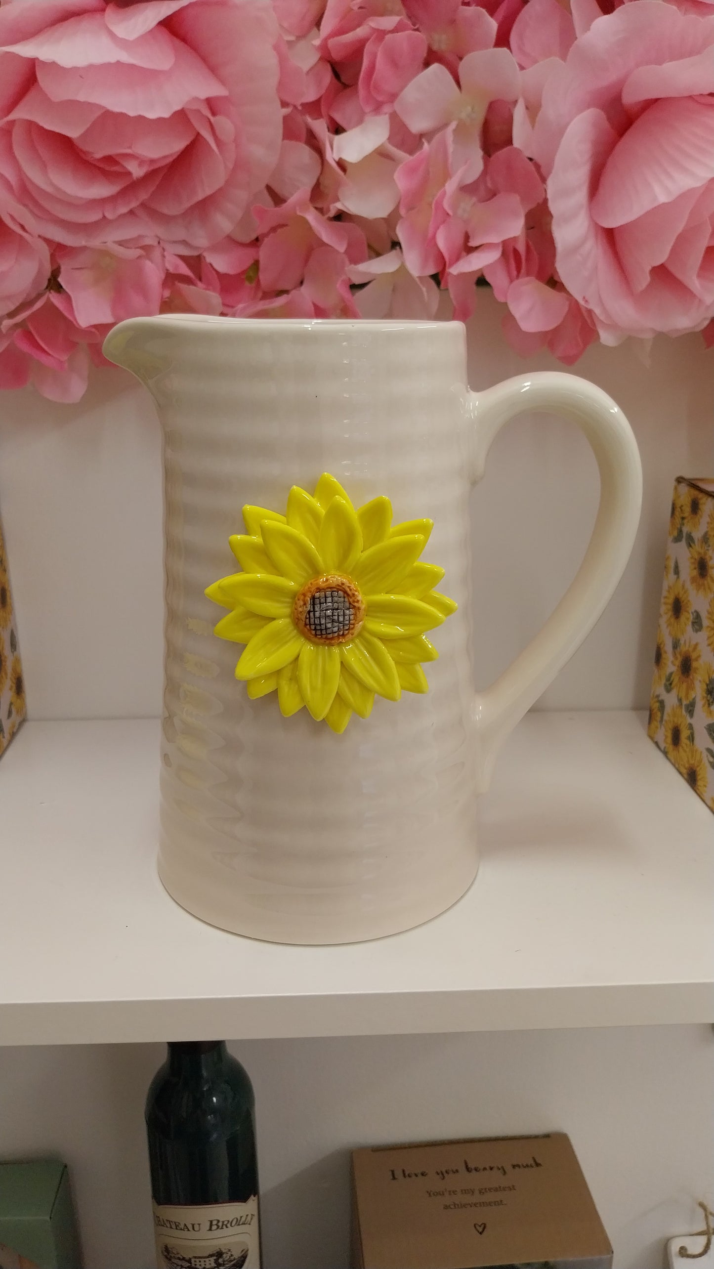 Sunflower ceramic jug