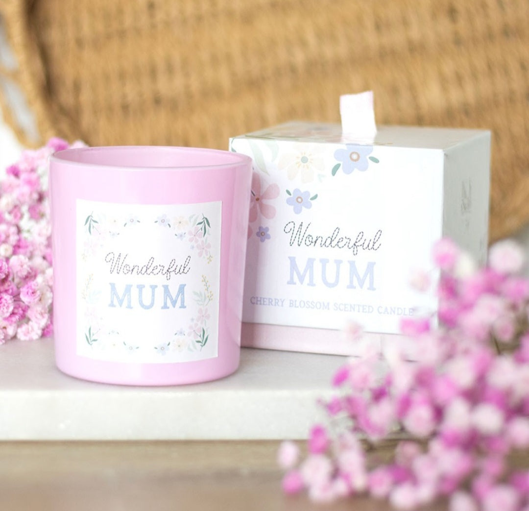 Wonderful Mum cherry blossom candle
