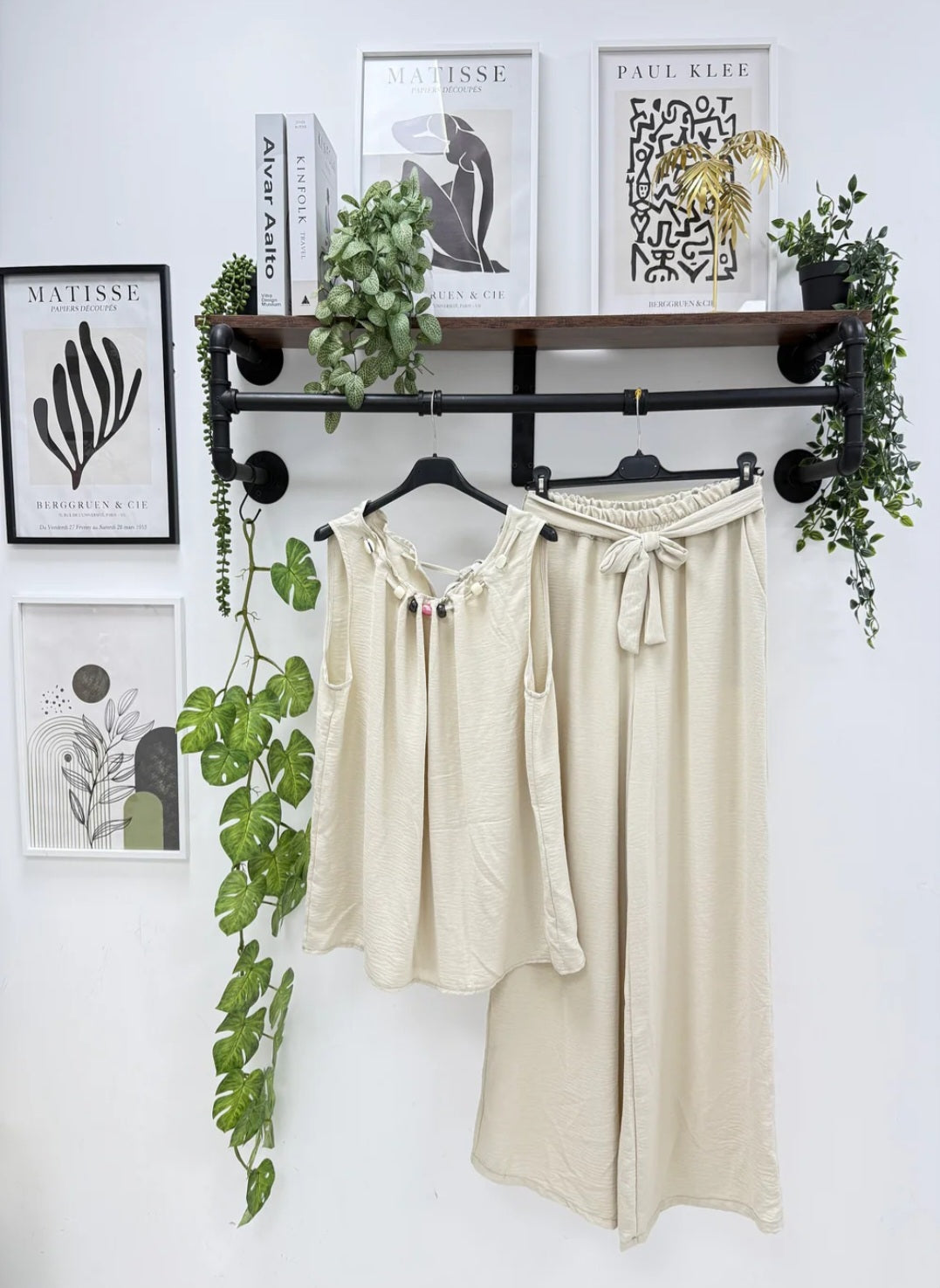 Beaded neck coord set