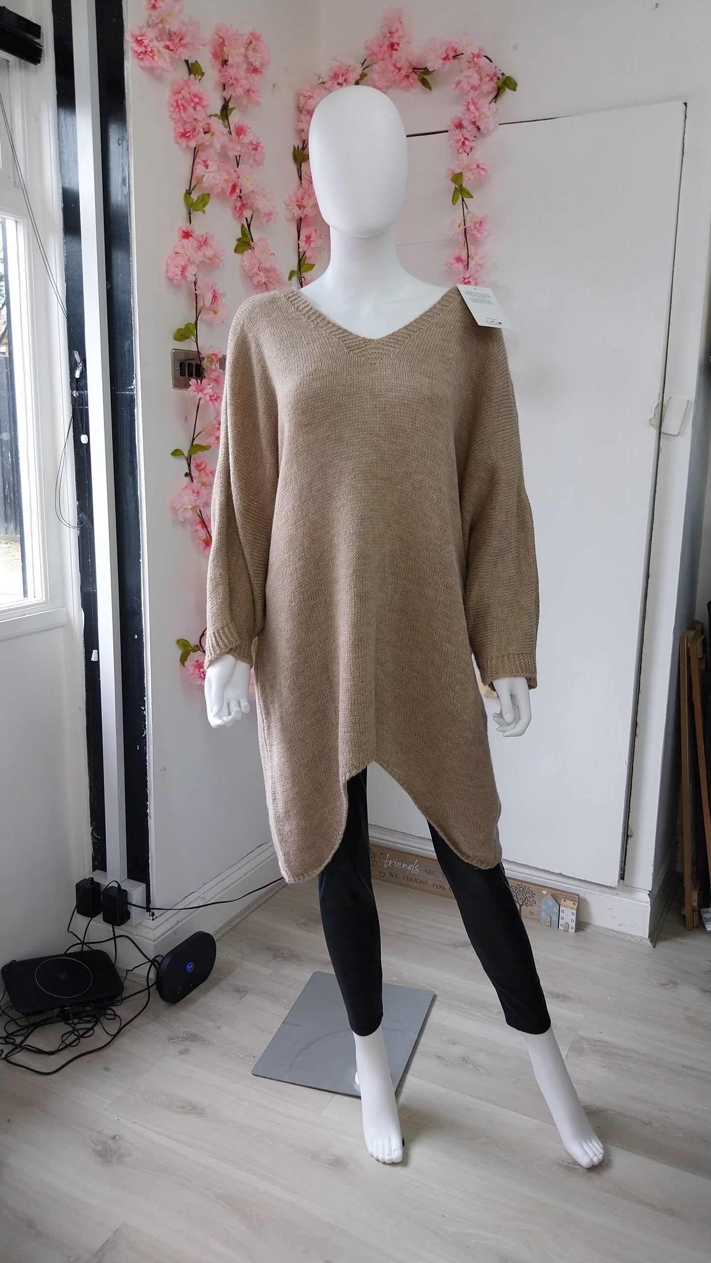 V neck slouch jumper