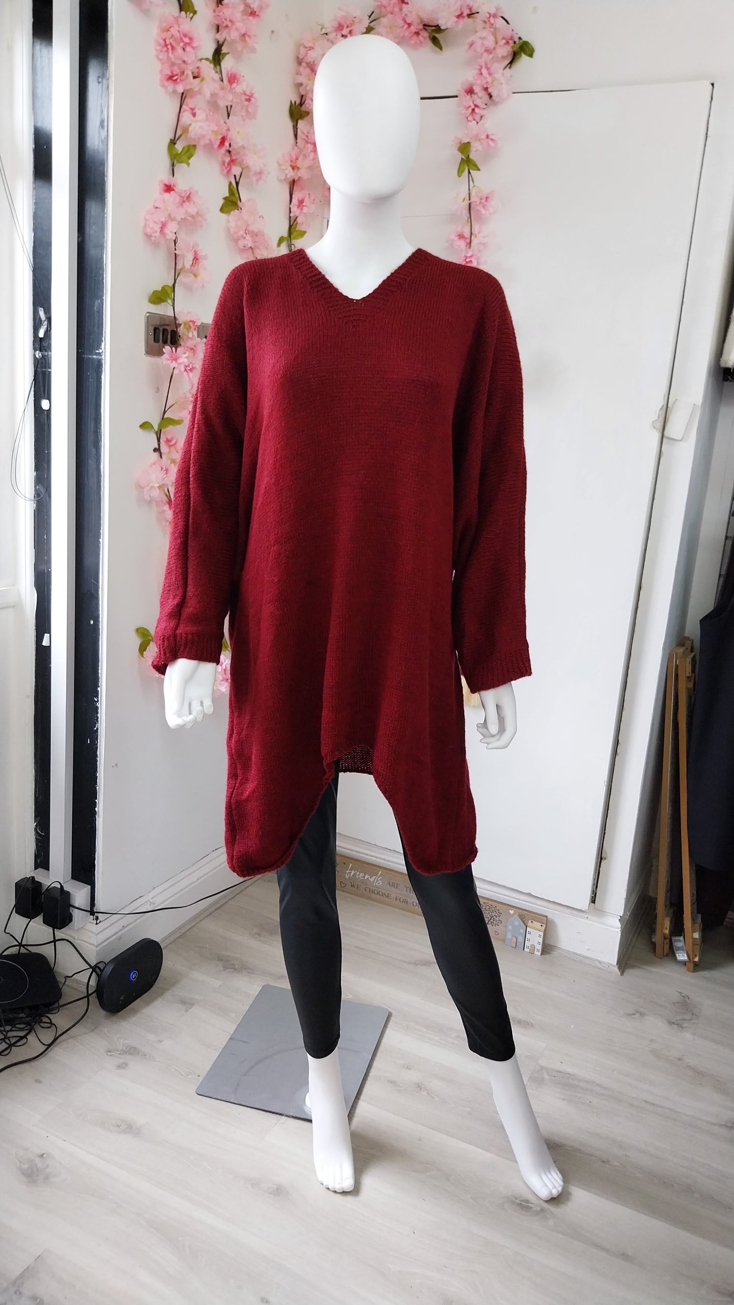 V neck slouch jumper